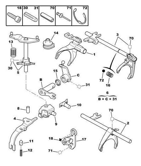 Références des pièces pour la boîte de vitesses broches OPR 11122