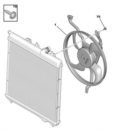 Références des pièces pour ventilateur entraîné par moteur 100W