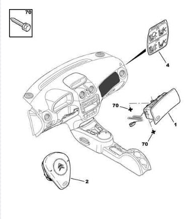 Références des pièces pour le coussin gonflables Airbag conducteur