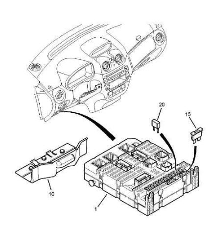 Références des pièces pour le boîtier électronique ensemble multiplexage