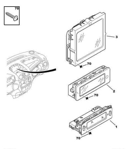 Références des pièces pour la console de contrôle de déplacement-processeur