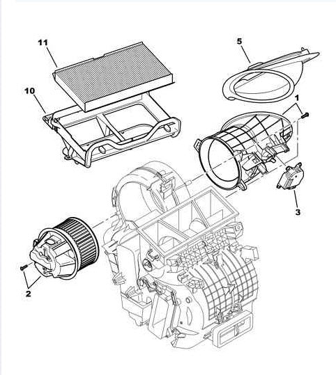 Références des pièces pour l’extracteur d’air module d’entrée d’air et réducteur