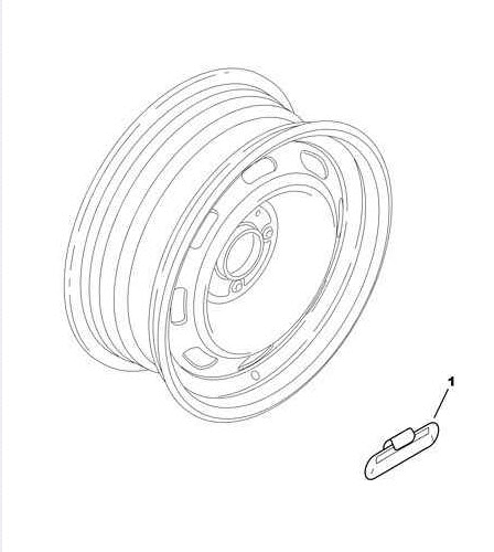 Références des pièces pour les poids d’équilibrage de roue acier OPR 09820