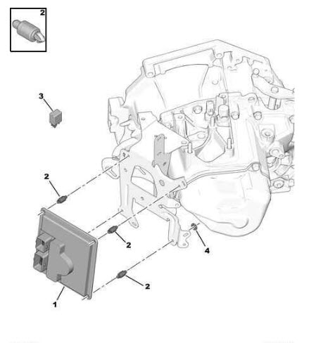 Références des pièces pour la boite de vitesse électronique