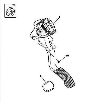 Références des pièces pour la pédale d’accélérateur opr 11647