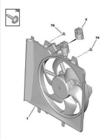 Références des pièces pour le tube de ventilateur entraîné par moteur Jusqu’à OPR 09723